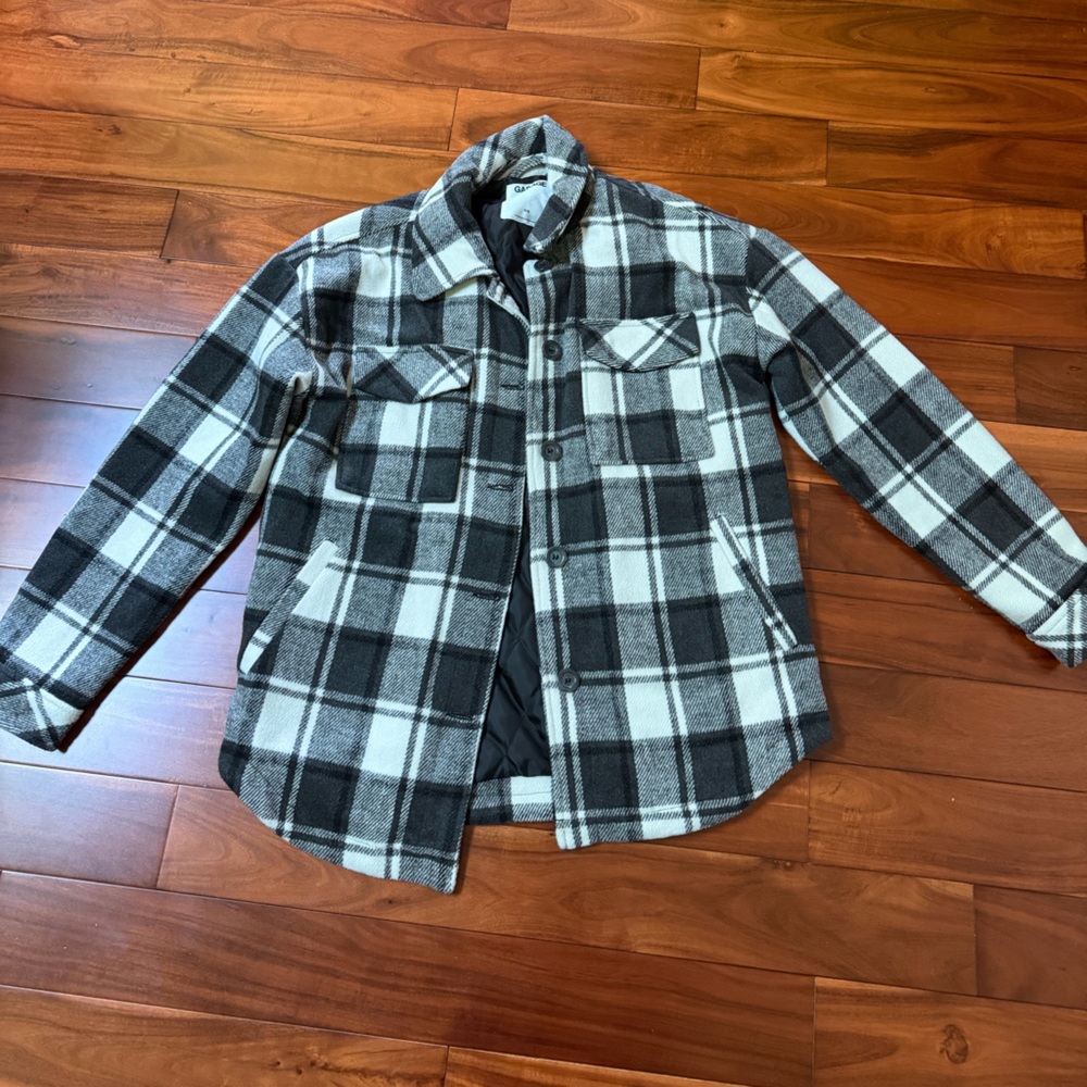 Plaid Black and Gray Jacket